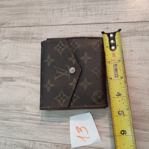 Vintage LOUIS VUITTON Double Snap Monogram Bifold Wallet Coin Pouch - Picture 9 of 10